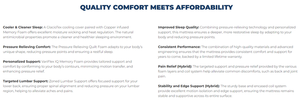 ब्रुकलिन बिस्तर कॉपरफ्लेक्स प्रो 