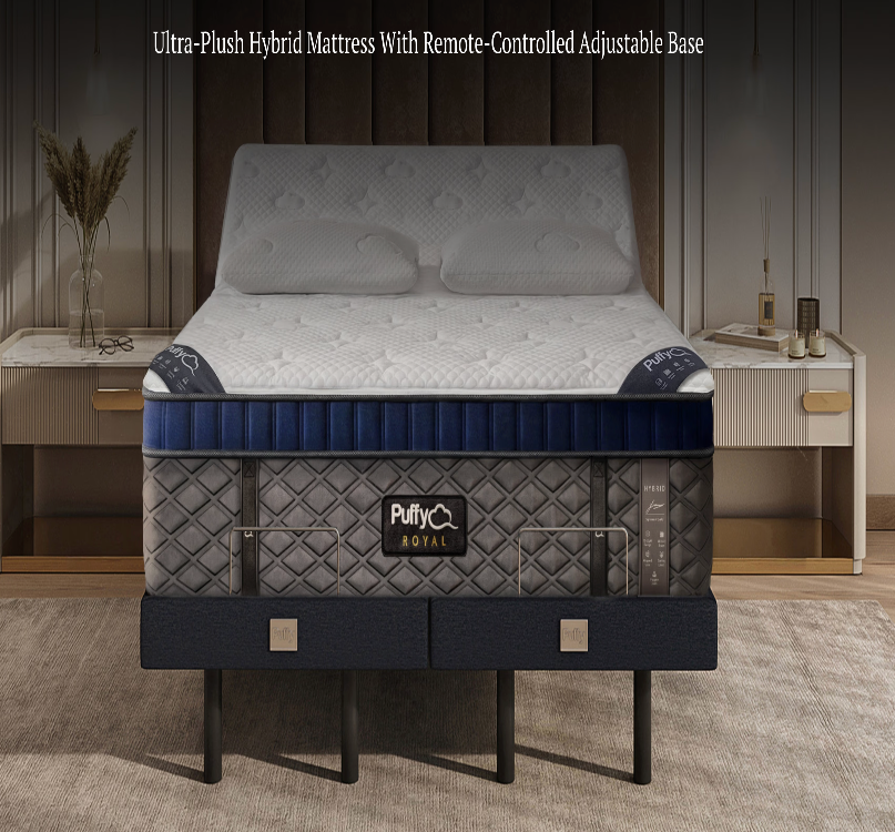 Puffy Smart Beds ROYAL Mattress W/ Adjustable Base