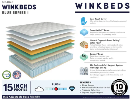 The Winkbeds Blue B1 Cooling