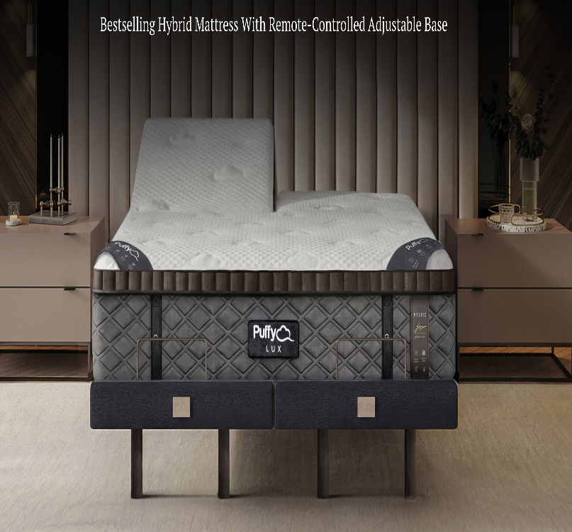 Puffy Smart Bed LUX Mattress W/ Adjustable Base